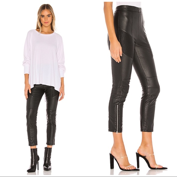 Free People Pants - Free People Kaelin Moto Faux Leather Skinny Pants